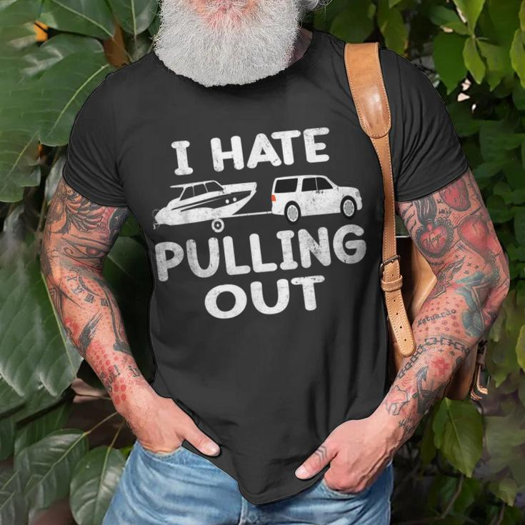 I Hate Pulling Out Retro Boating Boat Captain V2 T-shirt Gifts for Old Men