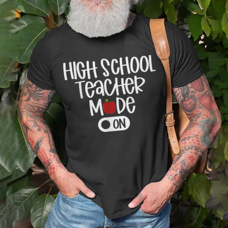 High School Teacher Mode On Back To School T-shirt Gifts for Old Men