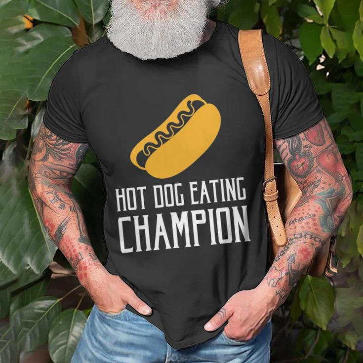 Hot Dog Eating Champion Fast Food Unisex T-Shirt Gifts for Old Men