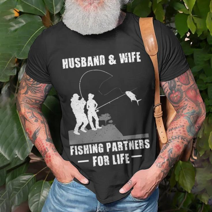 Husband And Wife - Fishing Partners Unisex T-Shirt Gifts for Old Men