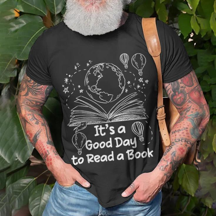 Its A Good Day To Read A Book Bookworm Book Lovers Vintage Unisex T-Shirt Gifts for Old Men