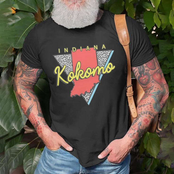 Kokomo Indiana Retro Triangle In City Unisex T-Shirt Gifts for Old Men