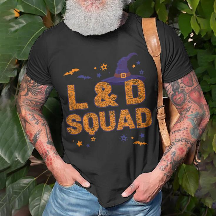 L&D Squad Witch Hat Labor And Delivery Nurse Crew Halloween Unisex T-Shirt Gifts for Old Men
