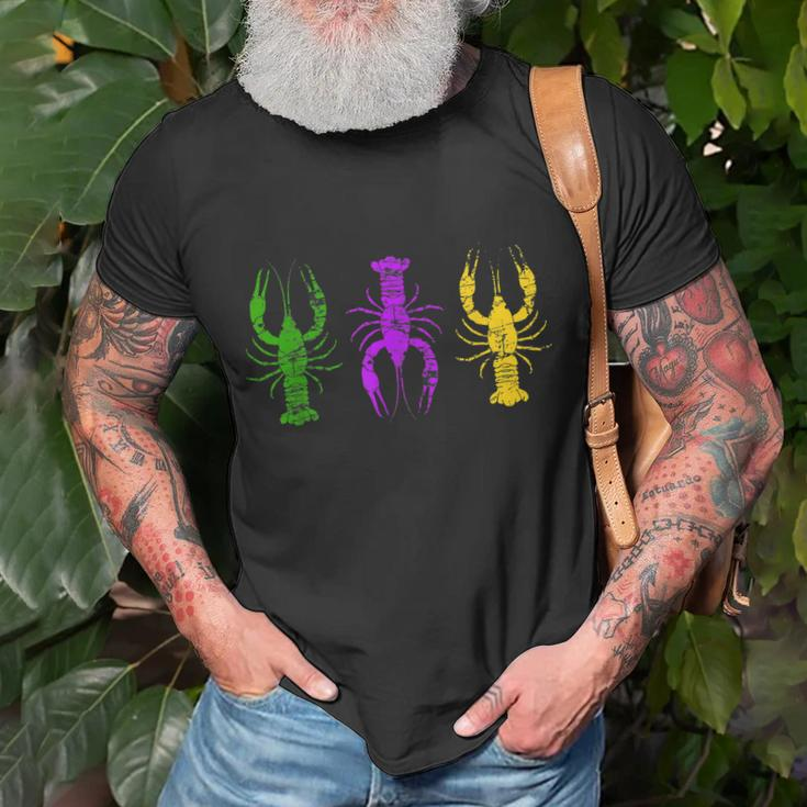 Mardi Gras Crawfish Jester Hat Bead Tee New Orleans T-shirt Gifts for Old Men