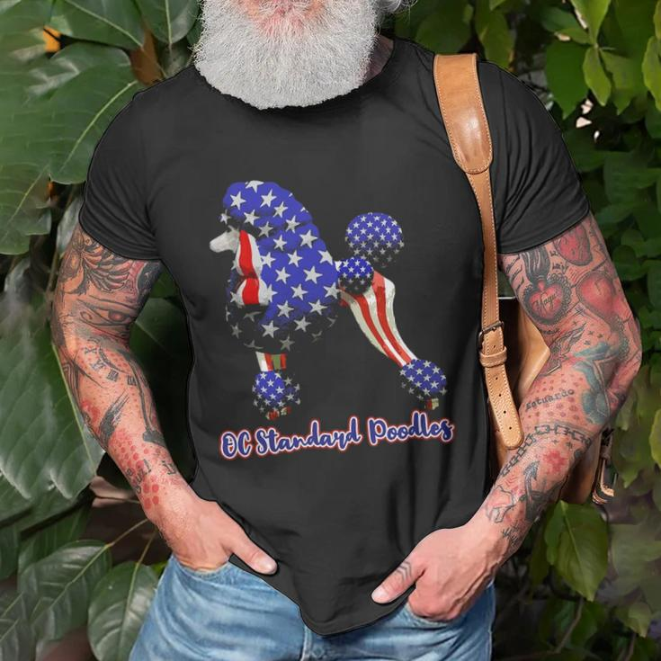 Patriotic Flag Poodle For American Poodle Lovers Unisex T-Shirt Gifts for Old Men