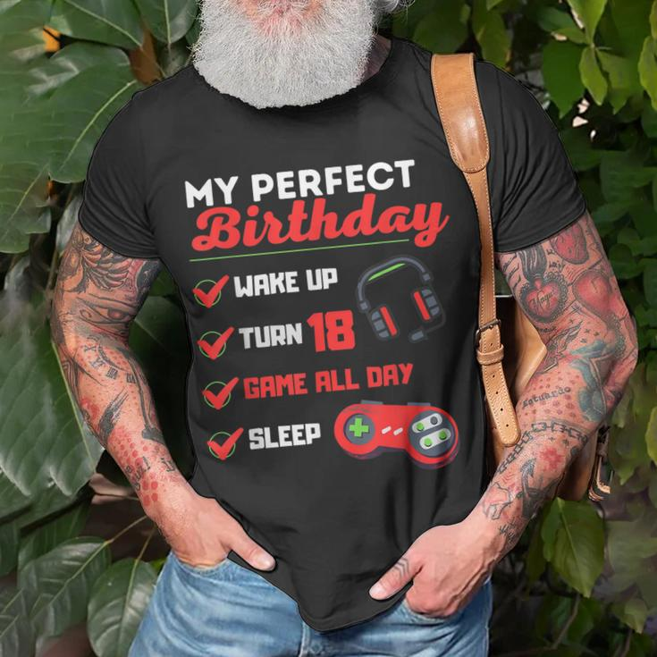 Perfekter 18Th Birthday Gamer Boy Gamer Unisex T-Shirt Gifts for Old Men