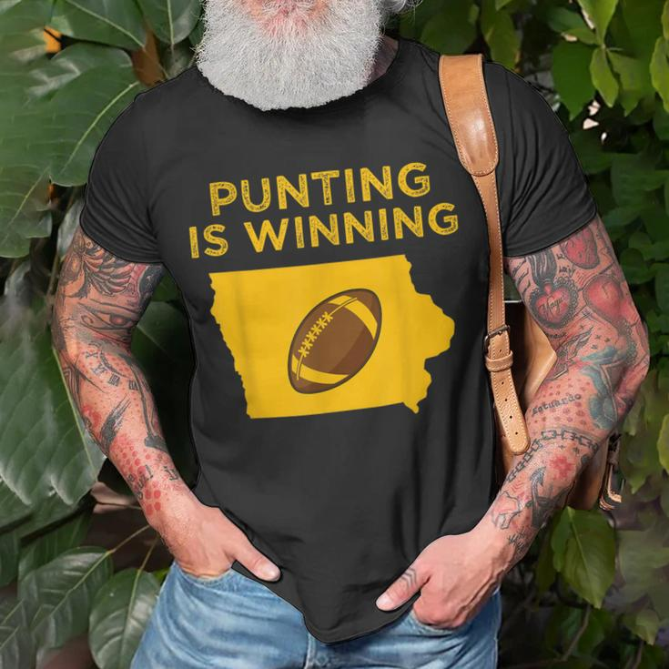 Punting Is Winning Iowa I Cheer For The Punter T-shirt Gifts for Old Men