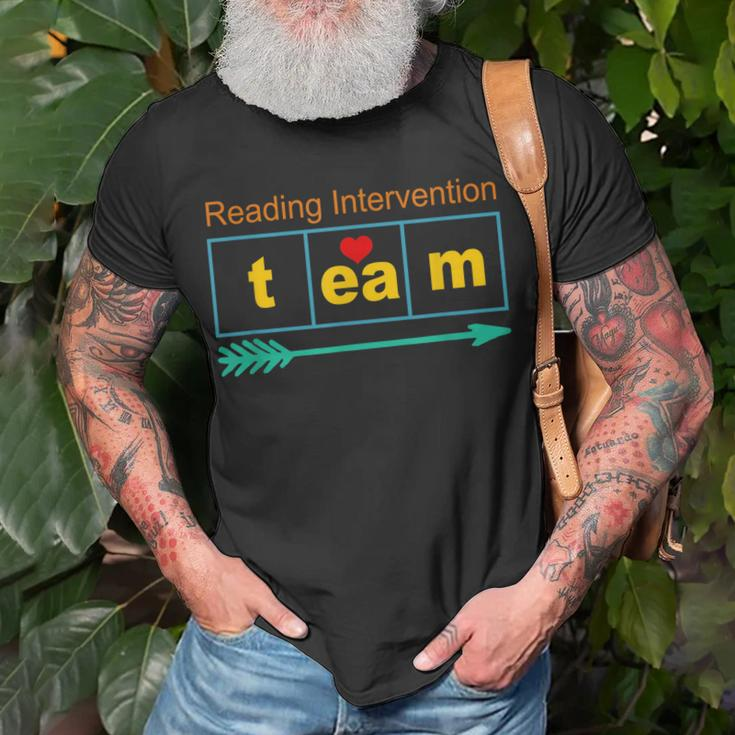 Reading Intervention Team Science Of Reading Teacher Squad T-shirt Gifts for Old Men