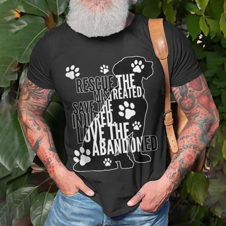 Rescue Save Love - Cute Animal Rescue Dog Cat Lovers Unisex T-Shirt Gifts for Old Men