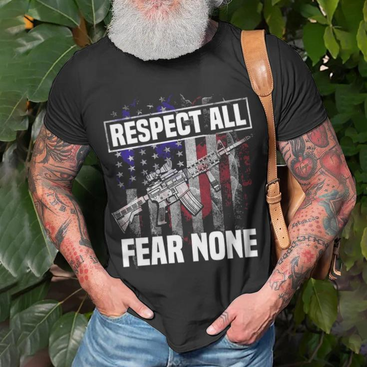 Respect All Fear Unisex T-Shirt Gifts for Old Men