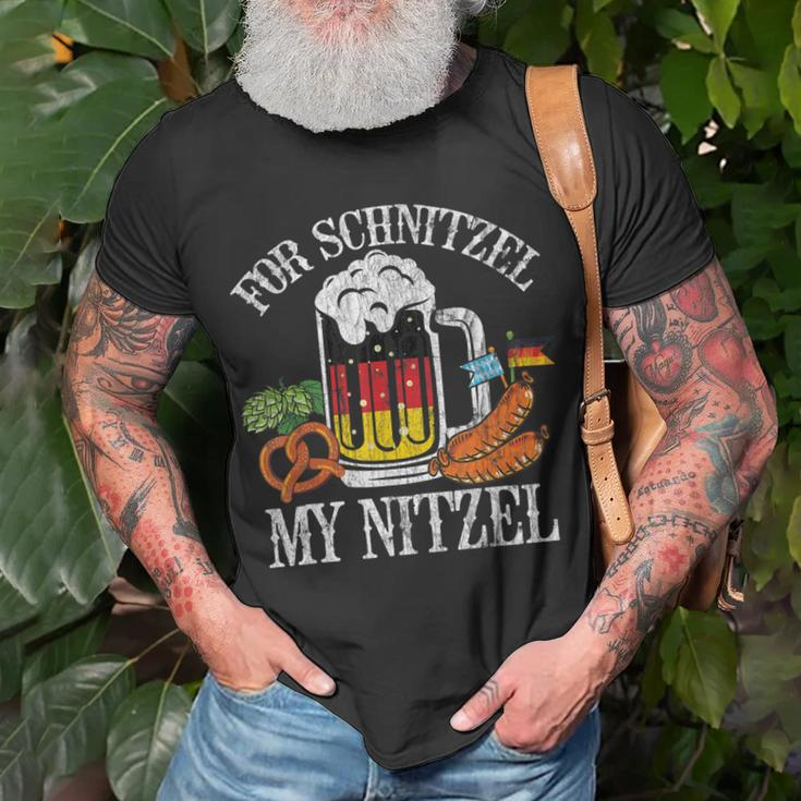 For Schnitzel My Nitzel Oktoberfest German Beer Wurst T-shirt Gifts for Old Men