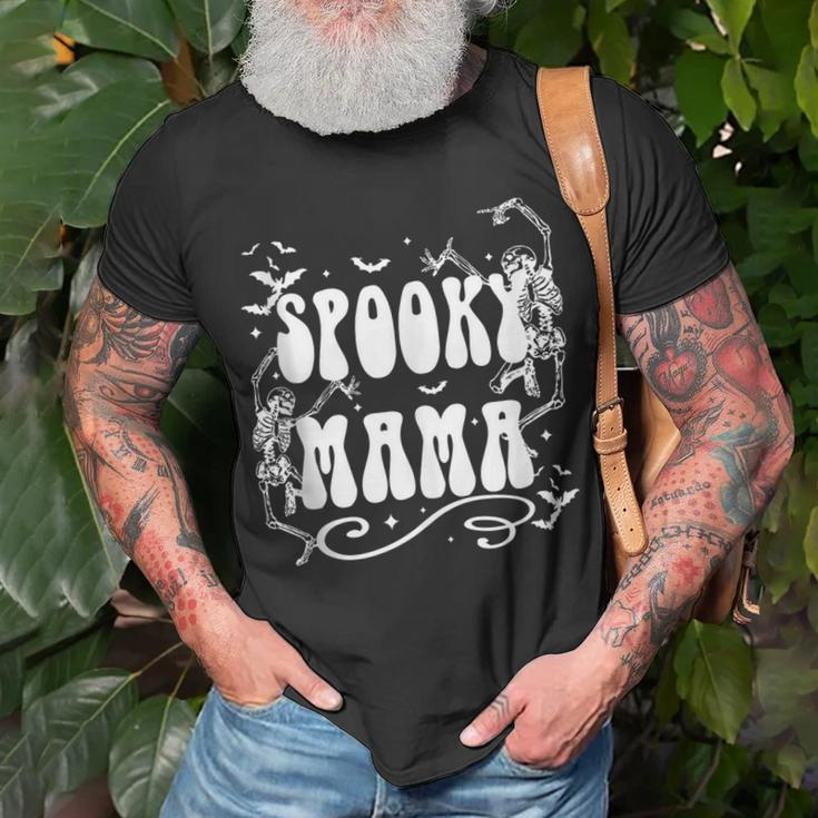 Spooky Mama Dancing Skeleton Funny Halloween Mama Unisex T-Shirt Gifts for Old Men