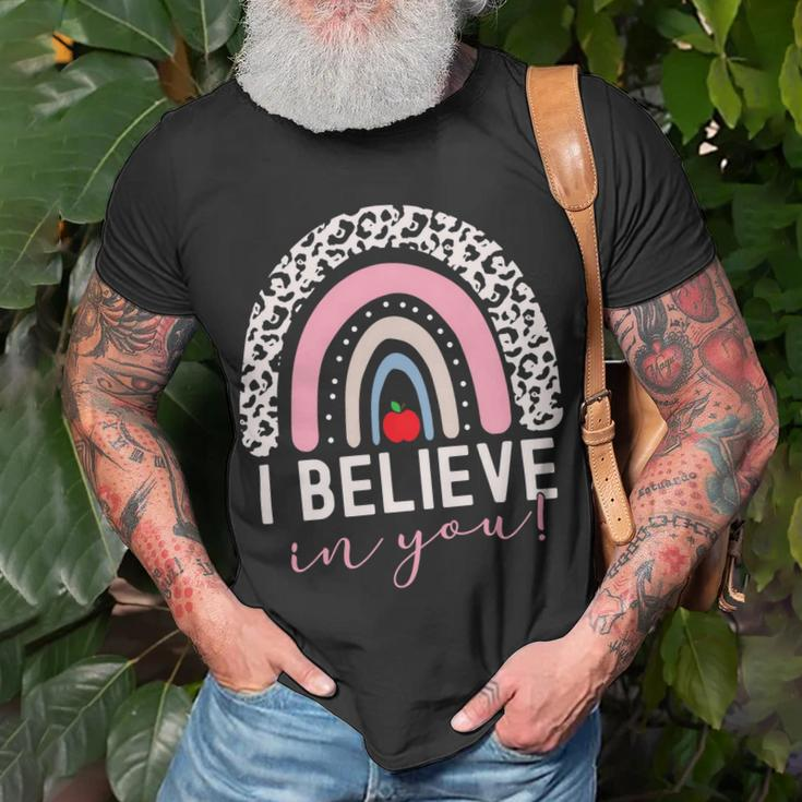 Test Day I Believe In You Rainbow Gifts Women Students Men V2 Unisex T-Shirt Gifts for Old Men