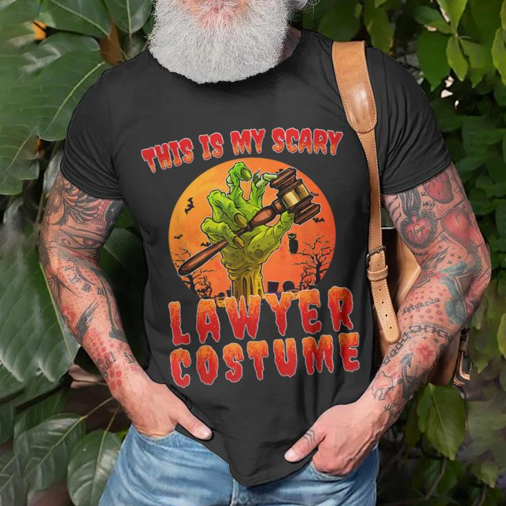 This Is My Scary Lawyer Costume Zombie Spooky Halloween Unisex T-Shirt Gifts for Old Men