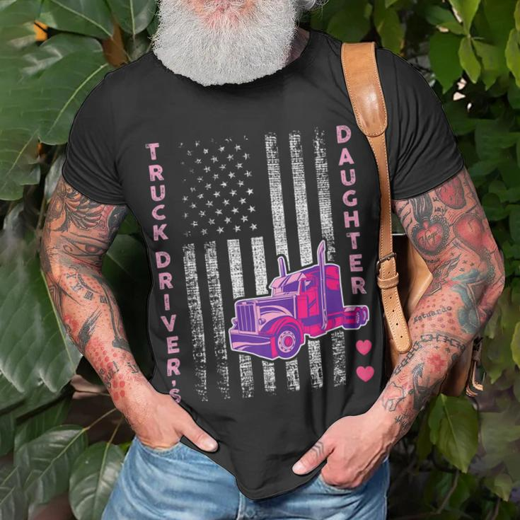 Trucker Truck Drivers Daughter Girl Trucker Unisex T-Shirt Gifts for Old Men