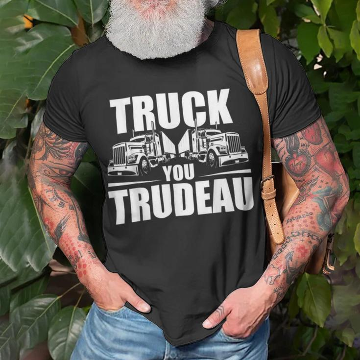Trucker Truck You Trudeau Canadine Trucker Funny Unisex T-Shirt Gifts for Old Men