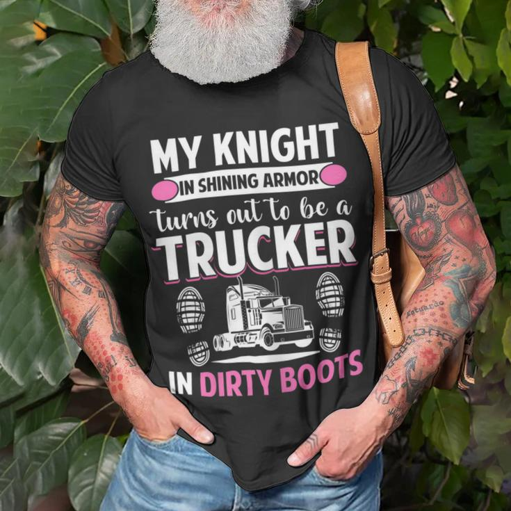 Trucker Trucker Wife Trucker Girlfriend Unisex T-Shirt Gifts for Old Men