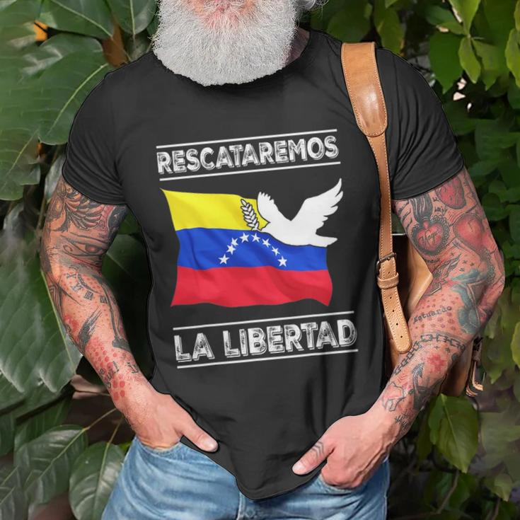 Venezuela Freedom Democracy Guaido La Libertad Unisex T-Shirt Gifts for Old Men