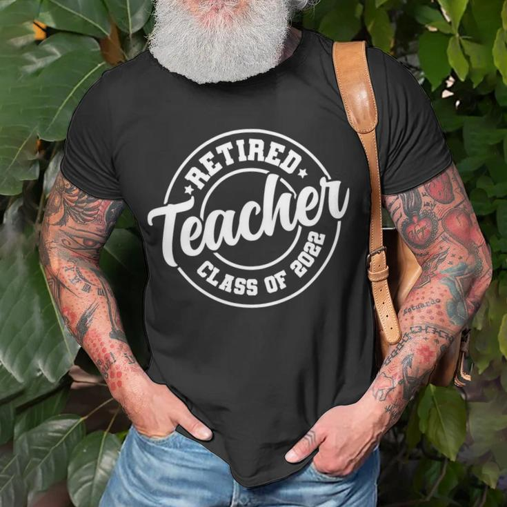 Vintage Retro Retired Teacher Class Of 2022 Retirement Gift Unisex T-Shirt Gifts for Old Men