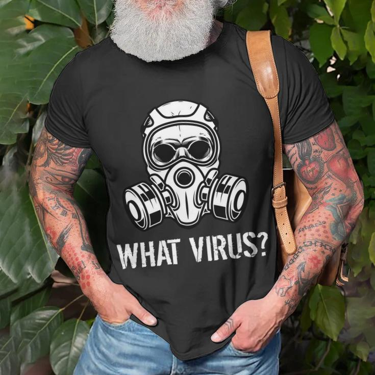 What Virus Funny Gas Mask Unisex T-Shirt Gifts for Old Men