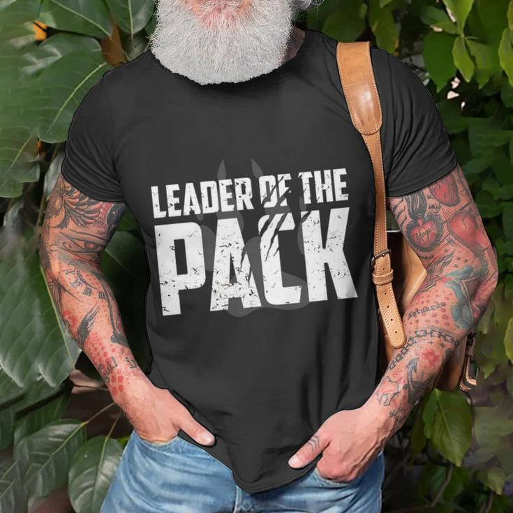 Wolf Pack Leader Of The Pack Paw Print Meaningful T-shirt Gifts for Old Men