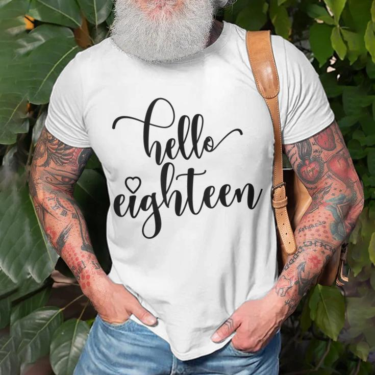 18Th Birthday N Girls Hello Eighn 18 Years Old T-shirt Gifts for Old Men
