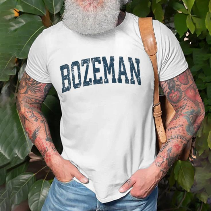 Bozeman Montana Mt Vintage Athletic Sports Navy Design Unisex T-Shirt Gifts for Old Men