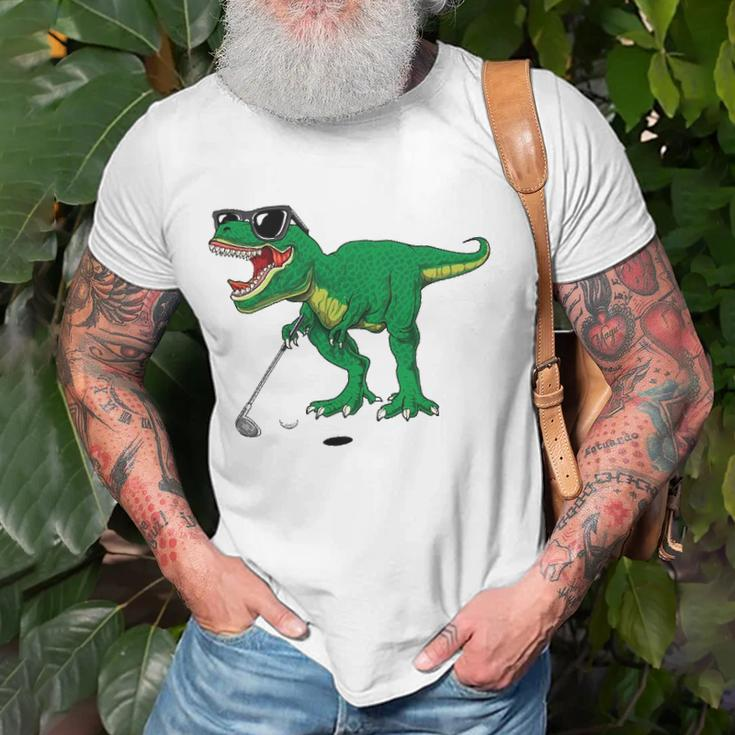Cuterex Dinosaur Boys Golfing Lover Trex Dino Golf Gifts Unisex T-Shirt Gifts for Old Men