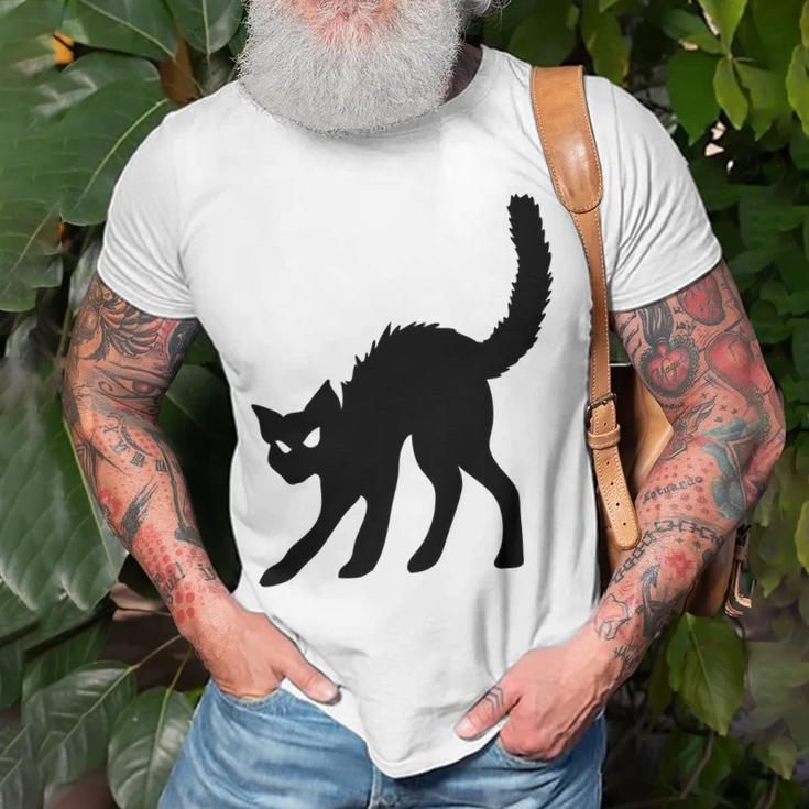 Halloween Black Cat Witches Pet Design Men Women T-shirt Graphic Print Casual Unisex Tee Gifts for Old Men