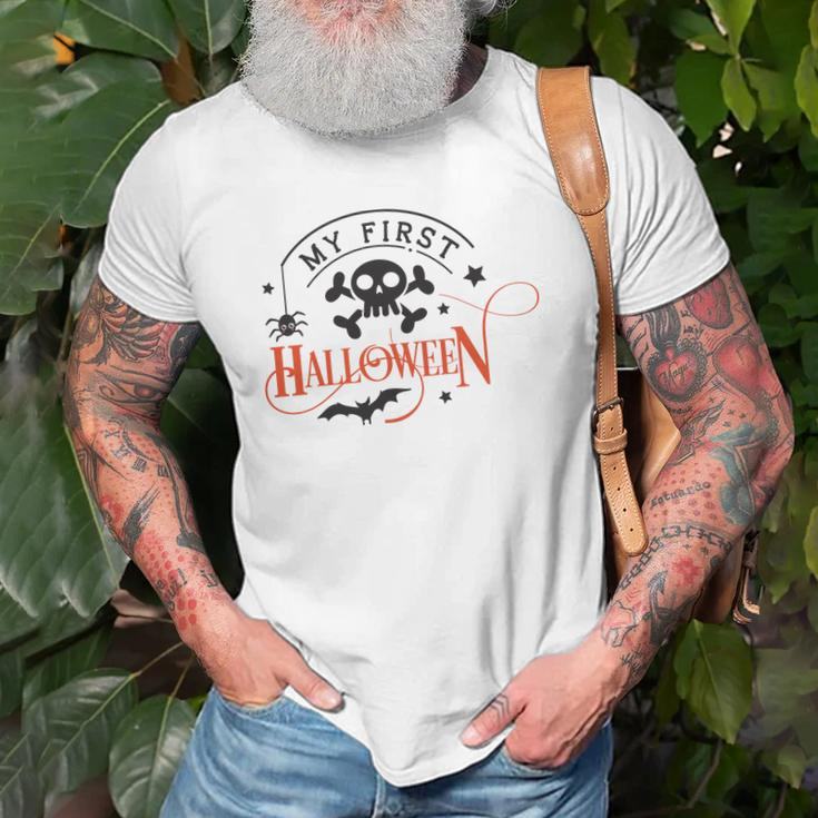 Halloween My First Halloweenblack And Orange Men Women T-shirt Graphic Print Casual Unisex Tee Gifts for Old Men