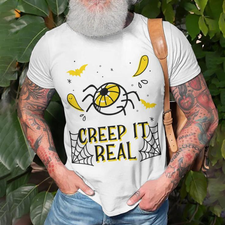 Halloween Spooky Eye Creep It Real Costume Unisex T-Shirt Gifts for Old Men