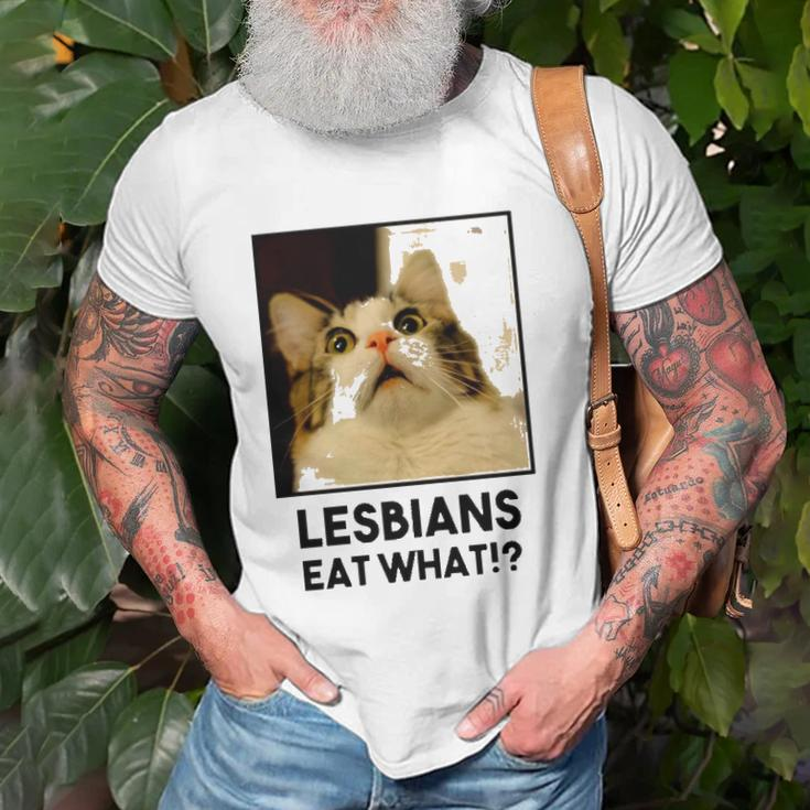 Lesbian Eat What Funny Cat Unisex T-Shirt Gifts for Old Men