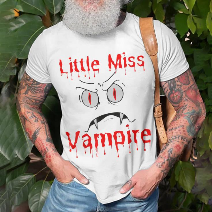 Little Miss Vampire Halloween Costume Girl Funny Girls Scary Unisex T-Shirt Gifts for Old Men