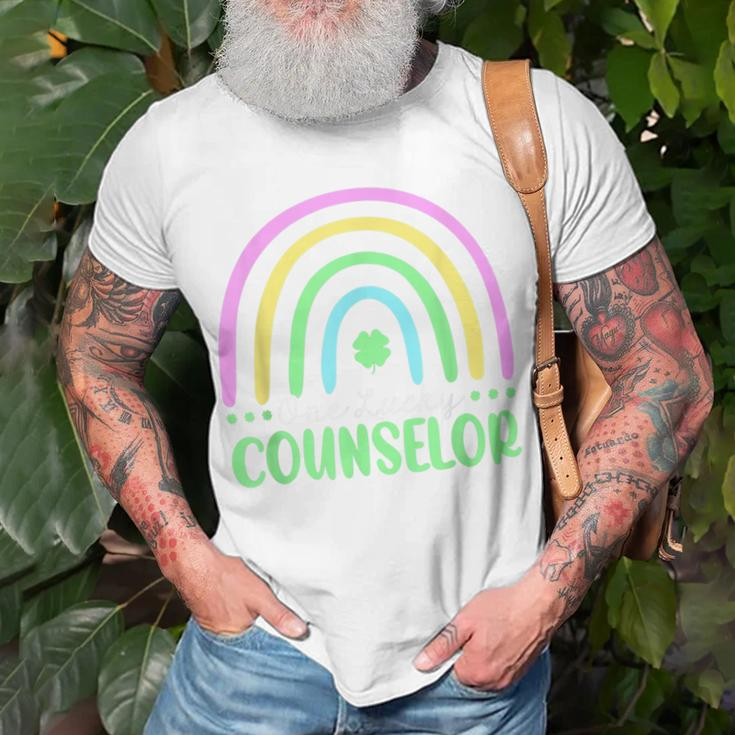 Lucky To Be A Counselor School St Patricks Day T-shirt Gifts for Old Men