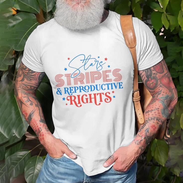 Stars Stripes Reproductive Rights Patriotic 4Th Of July 1973 Protect Roe Pro Choice Unisex T-Shirt Gifts for Old Men