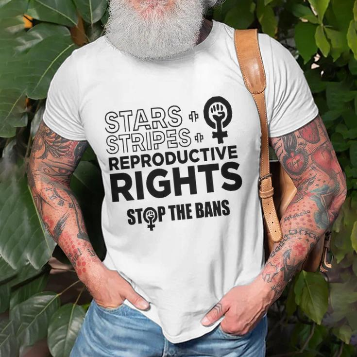 Stars Stripes Reproductive Rights Racerback Feminist Pro Choice My Body My Choice Unisex T-Shirt Gifts for Old Men