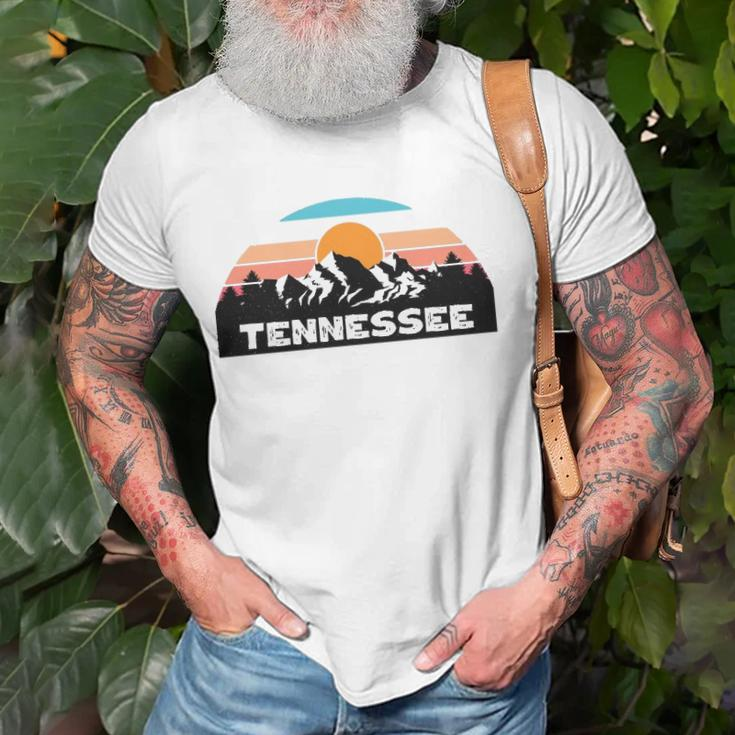 Tennessee Retro Vintage Sunset Mountain Tennessee Lovers Unisex T-Shirt Gifts for Old Men