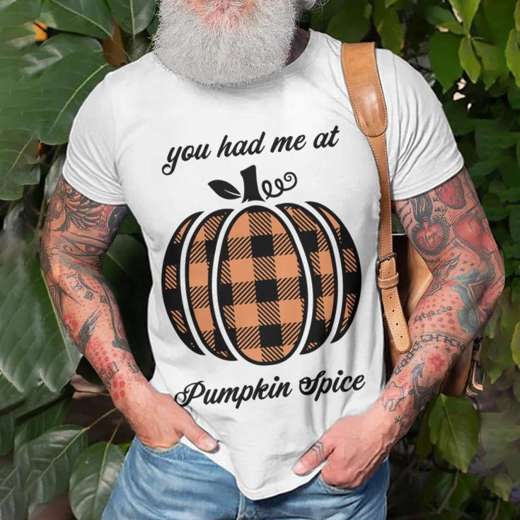 You Had Me At Pumpkin Spice Halloween Autumn Fall Cute Men Women T-shirt Graphic Print Casual Unisex Tee Gifts for Old Men