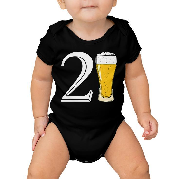 21St Birthday Funny Beer Tshirt Baby Onesie
