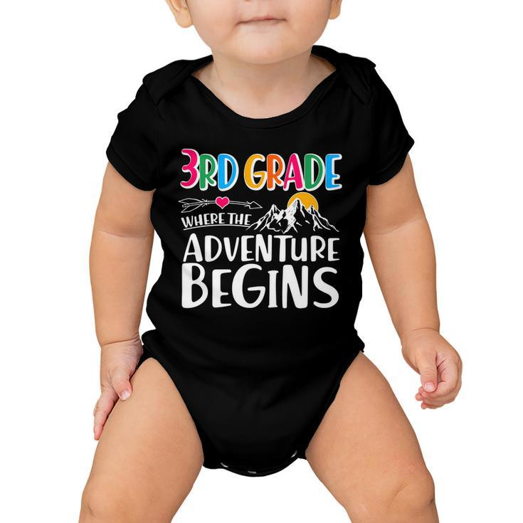 3Rd Grade Where The Adventure Begins Baby Onesie