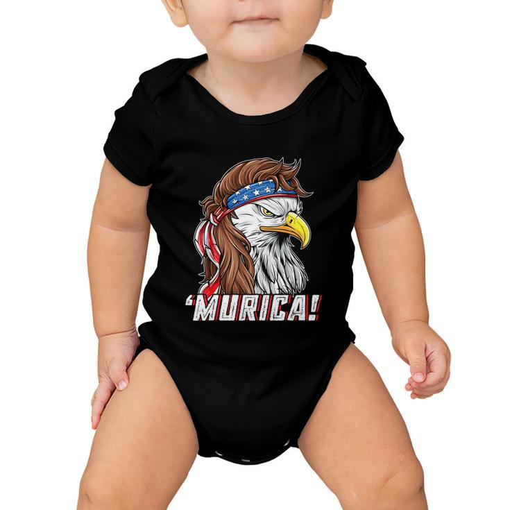 4Th Of July Eagle Mullet Murica American Flag Usa Merica Cute Gift Baby Onesie