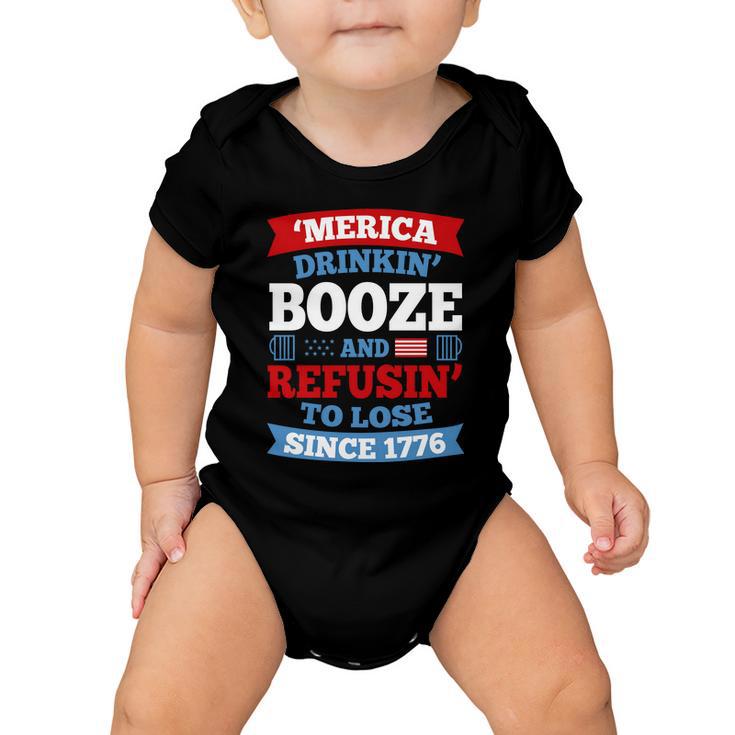 4Th Of July Merica Drinkin Booze 1776 Usa Baby Onesie