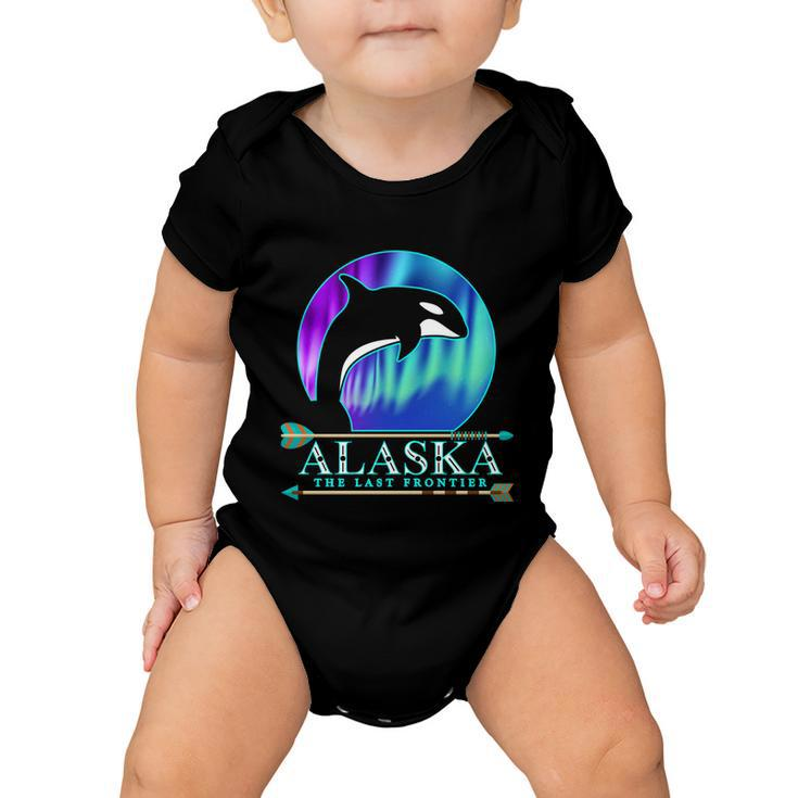 Alaska State Pride Alaska Northern Lights Alaskan Orca Whale Baby Onesie