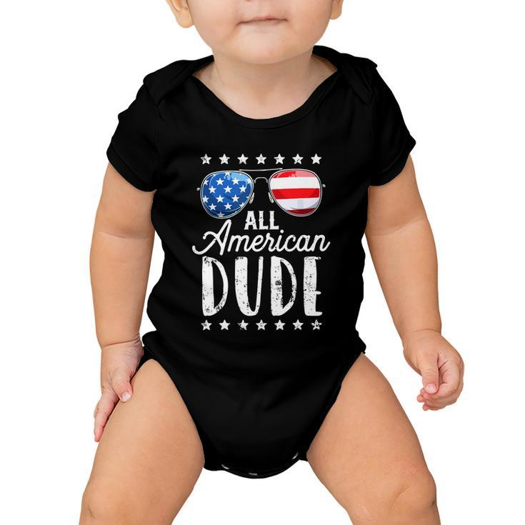 All American Dude 4Th Of July Boys Kids Sunglasses Family Baby Onesie