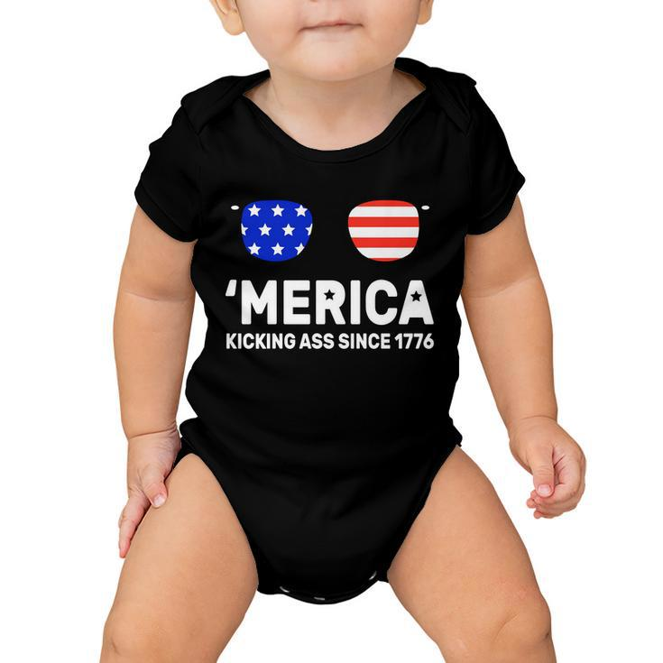 America Kicking Ass Since 1776 Tshirt Baby Onesie