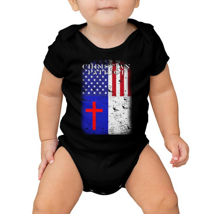 American Christian Patriot Red Cross Baby Onesie