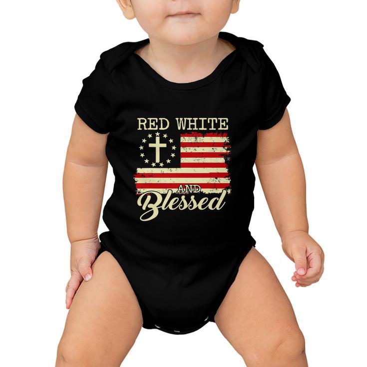 American Flag Christian 4Th Of July Baby Onesie