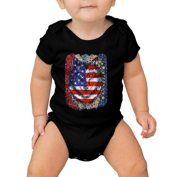 American Flag Usa 4Th Of July V2 Baby Onesie