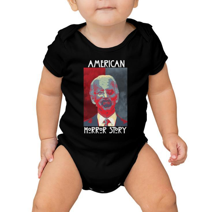 American Horror Funny Anti Biden Tshirt Baby Onesie