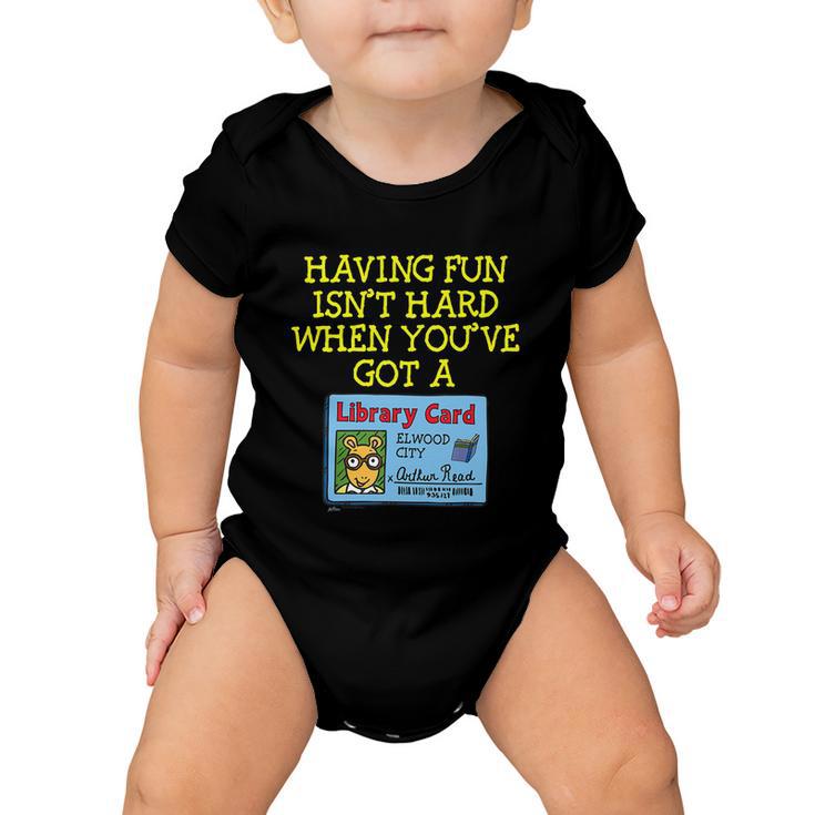 Arthur Having Fun Isnt Hard Gift Baby Onesie